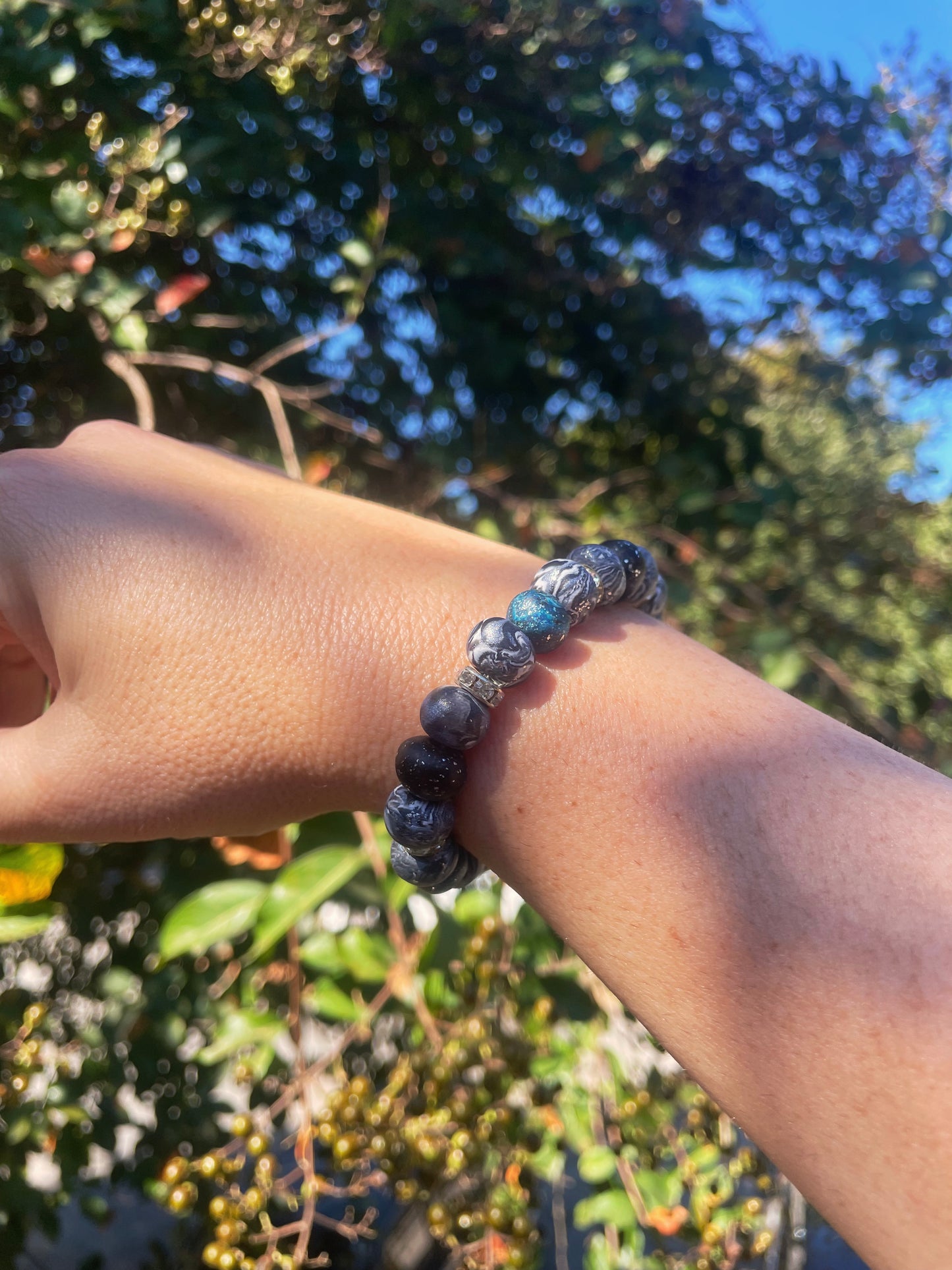 Black & Blue GlimmerSphere Bracelet