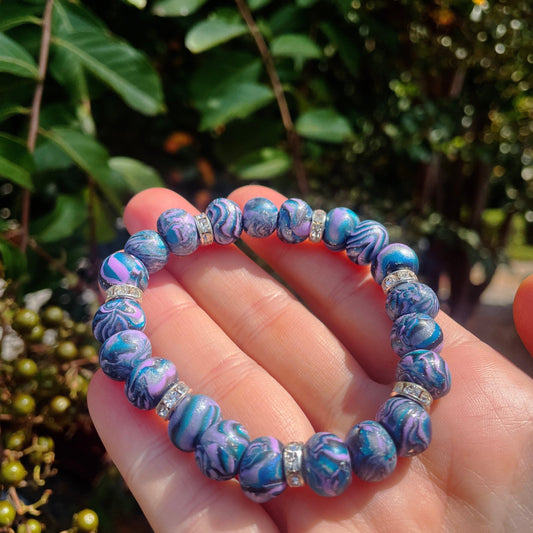 Purple & Blue GlimmerSphere Bracelet